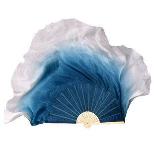 中国风水墨扇子古典民族舞舞蹈扇 墨兰渐变扇子 跳舞扇孤月杳然