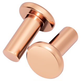 紫铜平头铆钉GB109实心平帽铜钉敲击式平圆头柳钉M1.5M2M3M4M5M8