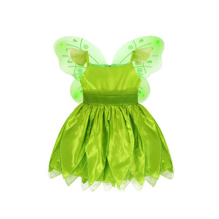 万圣节演出服女童花仙子绿精灵裙子小叮当Tinkerbell连衣裙儿童服