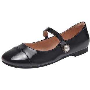 热风银色晚晚鞋女2025年夏季新款法式平底浅口单鞋小香风玛丽珍鞋