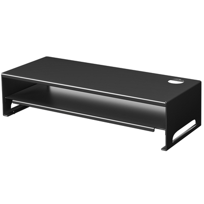 电脑增高架台式显示器置物架桌面增高支架键盘书本收纳架金属托架