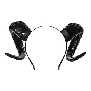 万圣节黑暗系派对魅魔恶魔角山羊角头饰cosplay发饰牛角犄角发箍