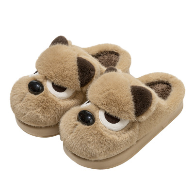 可爱小狗棉拖鞋女士2025冬季新款