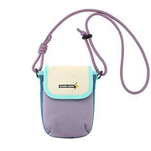 花间公主原创火花小组系列轻便出游斜挎手机包男女休闲撞色小包
