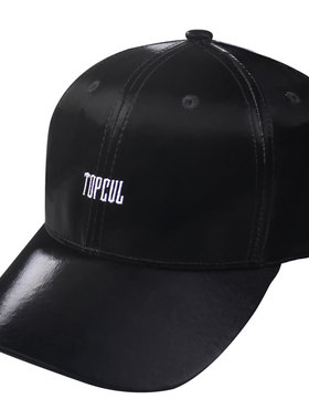 TOPCUL定制LOGO黑色亮面棒球帽