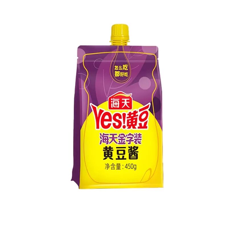 海天金字装黄豆酱450g袋装家用