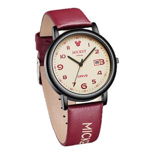 迪士尼手表女款初中学生初高中女生只看时间考试专用指针儿童女孩