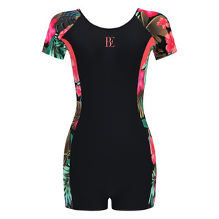 BE范德安爆款大码女士连体泳衣保守平角高级感遮肉显瘦训练竞速