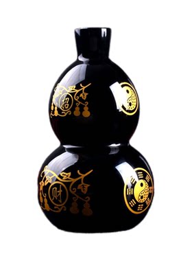 大号黑曜石葫芦刻招财大悲咒心经