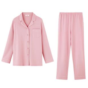 棉柔时光|曼妮芬纯棉长袖长裤睡衣女士春秋显瘦家居服套装睡裤