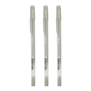 日本樱花黑底写白字中性笔子弹头白色的笔金色银色水笔硬笔书法笔考试比赛专用笔作品纸创作白字行楷卡纸白笔