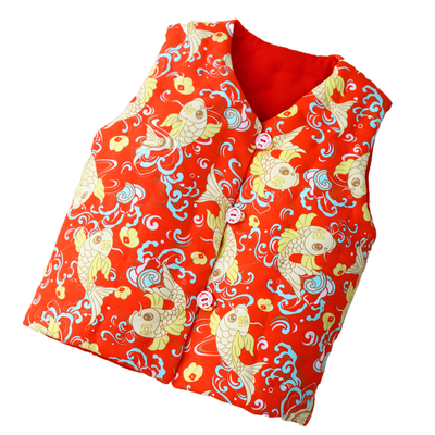 纯棉花手工婴儿秋冬季马甲