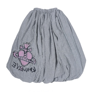 饭粒家原创设计蓬蓬云朵花苞裙子长半身裙女秋冬新款小个子泡泡裙