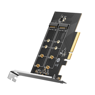 绿联pcie转m2扩展卡nvme固态硬盘盒m.2转接卡多盘位x4/16台式电脑