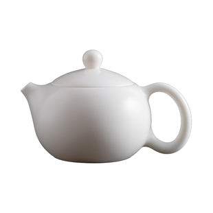 德化陶瓷羊脂玉白瓷茶壶西施壶泡茶单壶家用小功夫茶具套装 高纯