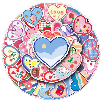 爱心贴纸cartoonstickers防水