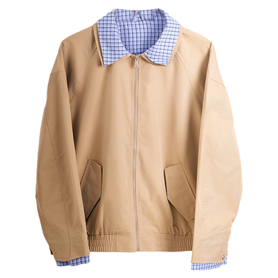 TRIPLE假两件【MIU系哈林顿夹克】撞色拼接外套老钱cleanfit男秋