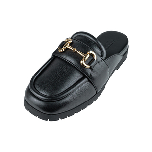 GUCCI古驰女士Horsebit圆头套脚平底包头拖鞋女春夏XY