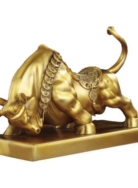 铜牛摆件牛气冲天十二生肖旺市牛