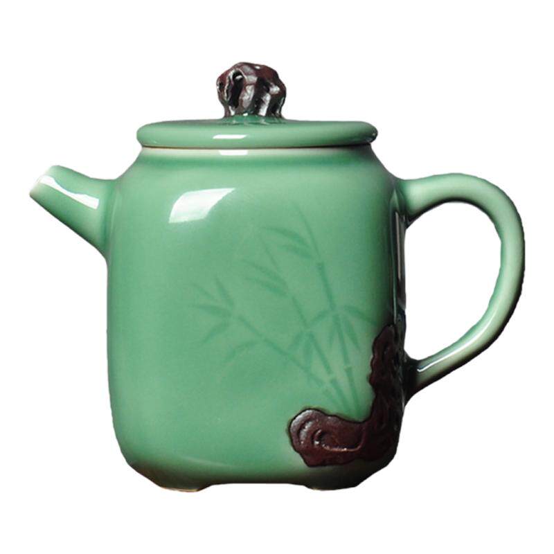 龙泉窑青瓷手工茶壶太湖石泡茶器