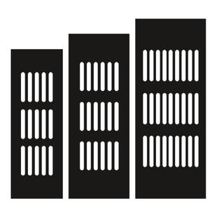 铝合金通气孔不锈钢网孔柜子孔罩橱柜门厨房门板眼孔透气孔长方形