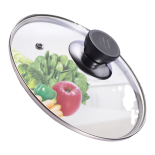 锅盖钢化玻璃盖不粘锅蒸锅家用透明盖子炒锅30 32 通用圆把手包邮