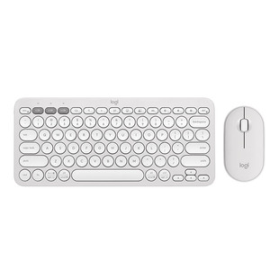 补贴罗技PEBBLE 2 COMBO无线蓝牙键盘鼠标套装办公ipad平板电脑拆