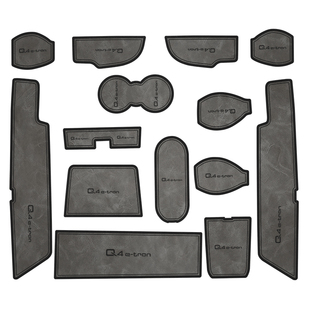适配奥迪q4etron改装用品车内装饰水杯垫内饰中控膜储物盒门槽垫