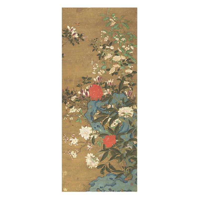 北宋佚名 玉堂富贵图 工笔花卉国画牡丹玉兰海棠花微喷复制装饰画