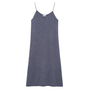 东黎溯源款 秀场同款-轻盈曼舞 山羊绒女士中长款吊带连衣裙4248