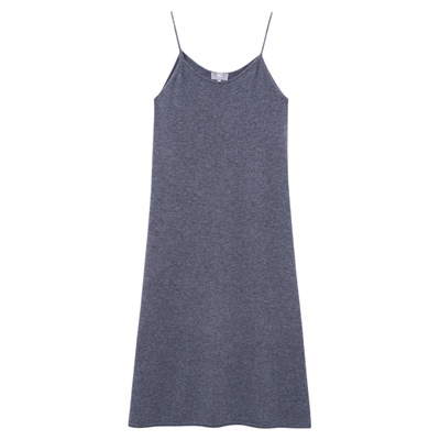 东黎100%纯羊绒吊带连衣裙中长款