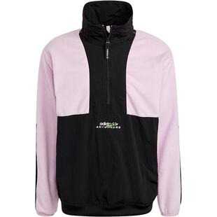 Adidas/阿迪达斯官方正品三叶草男子时尚半拉链立领卫衣GN2378