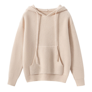 秋冬新款儿童100%羊毛衫男童女童连帽套头毛衣中大童针织打底衫