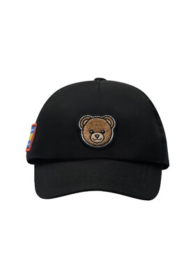 【季末特惠】Moschino/莫斯奇诺26早春 泰迪熊贴布装饰帽子