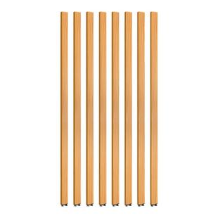 铝合金方管屏风隔断客厅办公室实木纹立柱方通免打孔立柱隔断墙栅