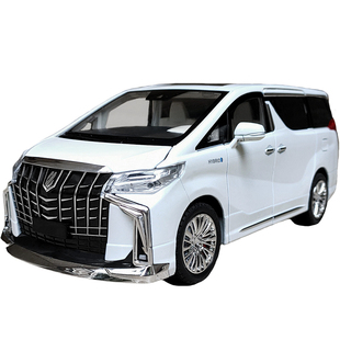 电动门合金丰田埃尔法汽车模型商务车阿尔法男孩玩具车大号1比18