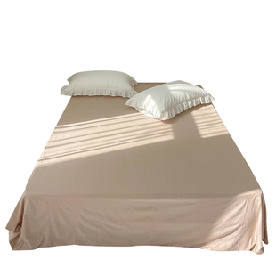 朴实无华小舒服 单品全棉色织水洗棉床单纯色床笠被单可定制加大