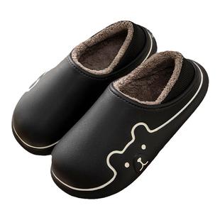防水棉拖鞋男士冬天家居2025新款包跟棉鞋保暖拖鞋秋冬季男款外穿