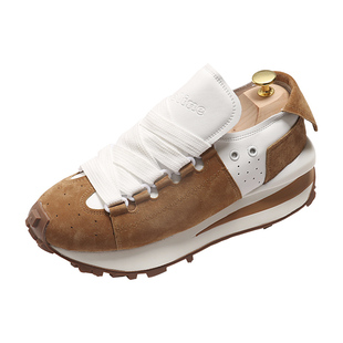 欧洲站真皮男鞋网红爆款阿甘鞋百搭运动休闲鞋子内增高厚底老爹鞋