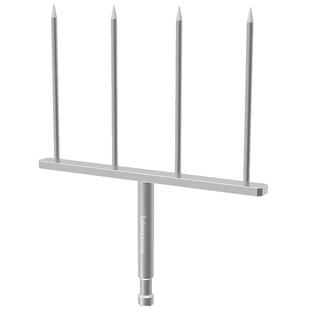 Selens/喜乐仕米菠萝不锈钢叉四针泡沫反光板固定用叉子影视摄影影棚夹具附件魔术腿摄影C型灯架配件