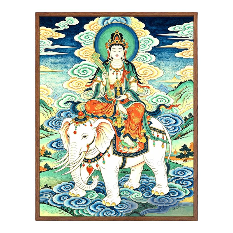 普贤菩萨画像数字油画diy填色画