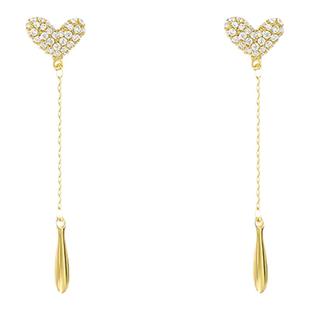 爱心流苏耳环女2025新款爆款耳坠高级感轻奢耳钉小众独特绝美耳饰