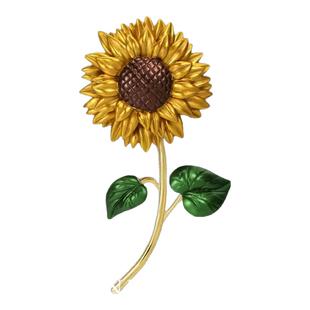 RAINBOW梵高向日葵高档老师胸针男士 奢华胸花西装别针女新年礼物