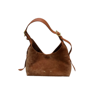 小众麂皮hobo腋下包女秋冬高级感通勤托特包大容量百搭真皮饺子包