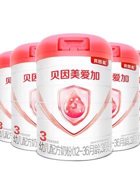 贝因美爱加3段配方奶粉800g*6罐