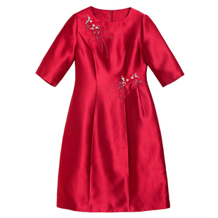 喜婆婆婚宴装连衣裙2025新款轻奢高级感结婚长辈衣服妈妈礼服晚装