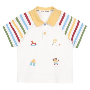 小O爸男婴童 宝宝短袖t恤套装夏季2026新款婴儿背心短裤夏装