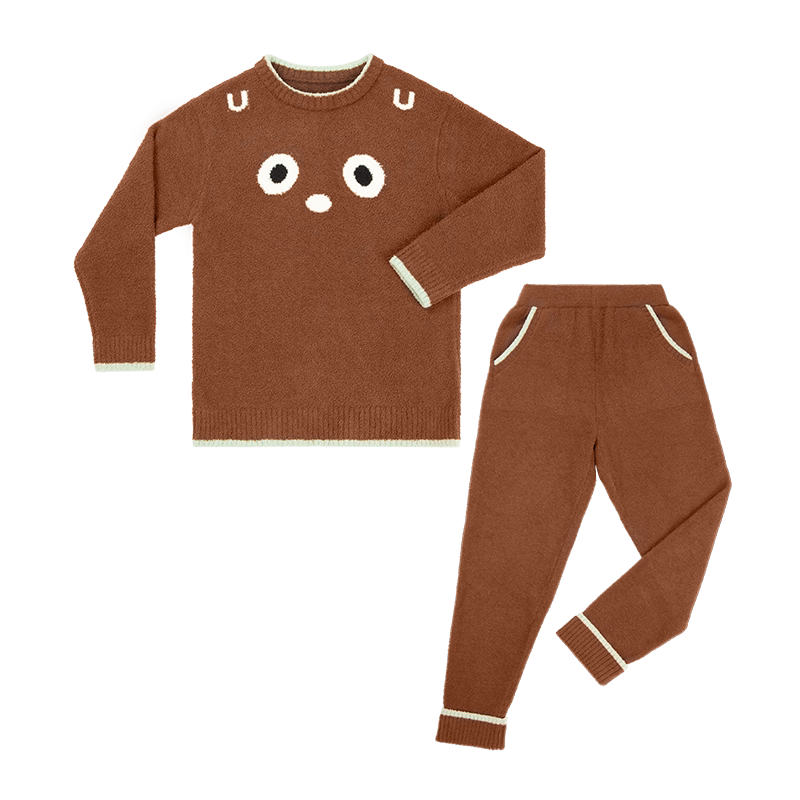 likeuu儿童半边绒家居服可外穿