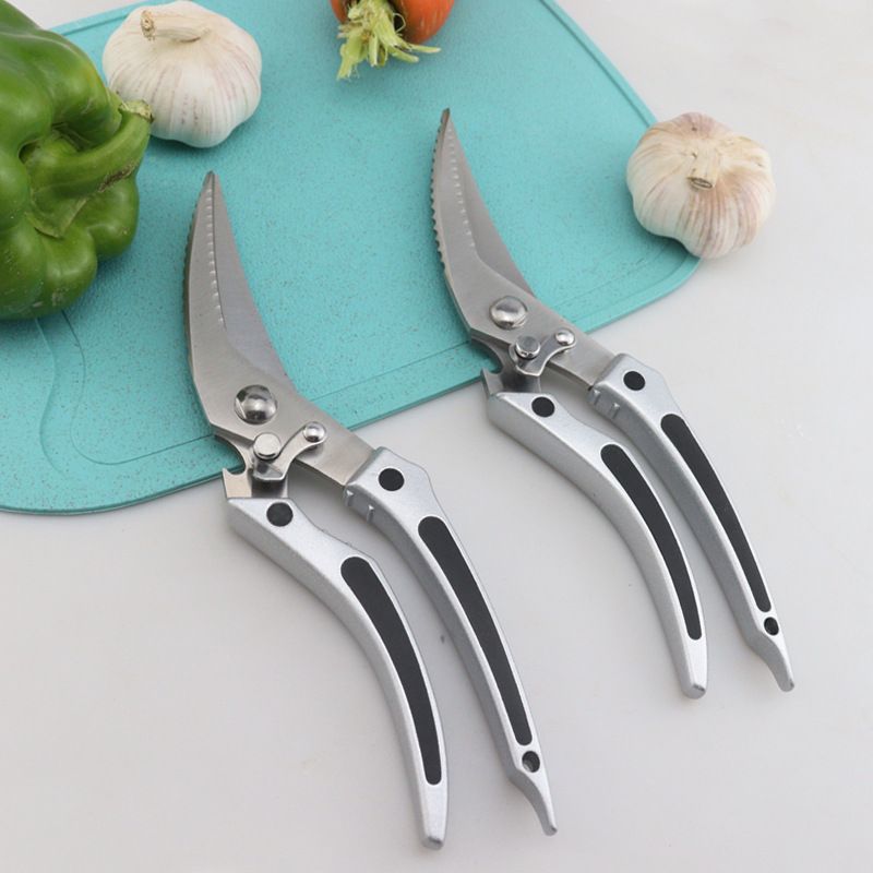 跨境不锈钢强力厨房剪刀剪骨专用全钢多功能剪鸡骨刮鱼鳞厨用剪刀