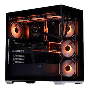 先马掠影全视海景房背插MATX无立柱atx包豪斯侧透台式电脑itx机箱